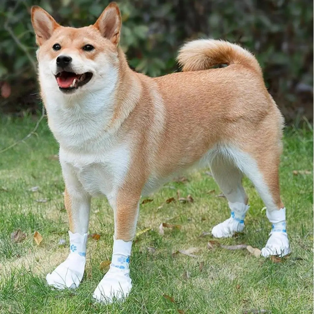 20pcs Dog Disposable Shoe Covers Dog Outdoor Anti Dirt Foot Covers
