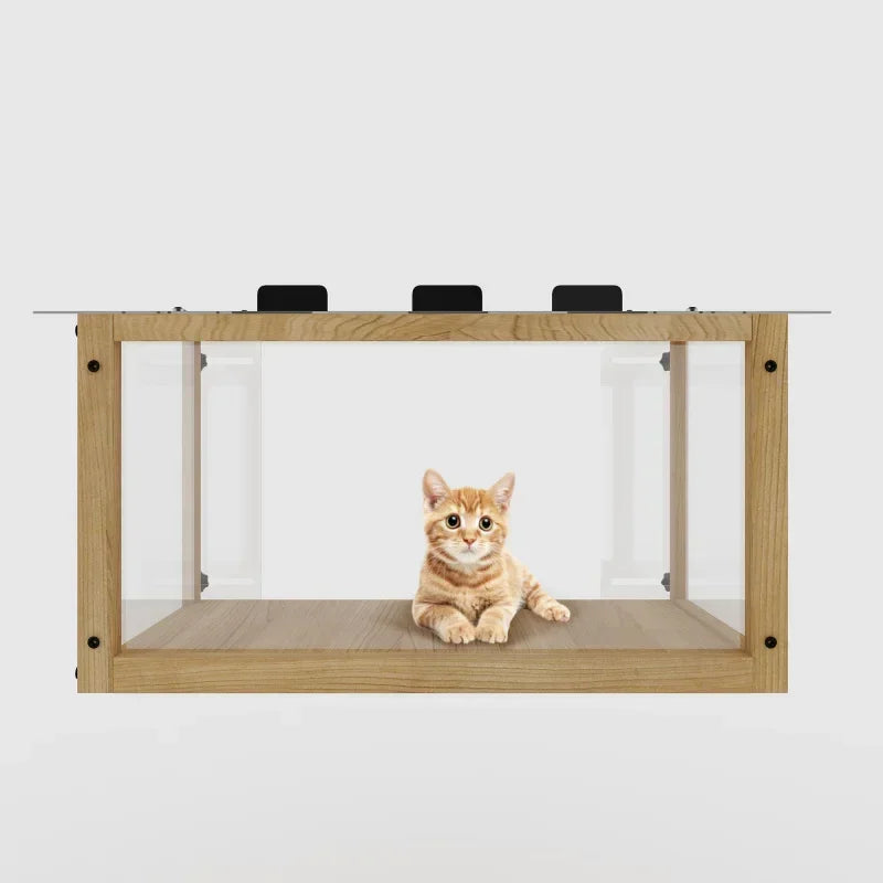 Acrylic Perch Catio Wood Cat Window Box Strong lightweight easy to install large space