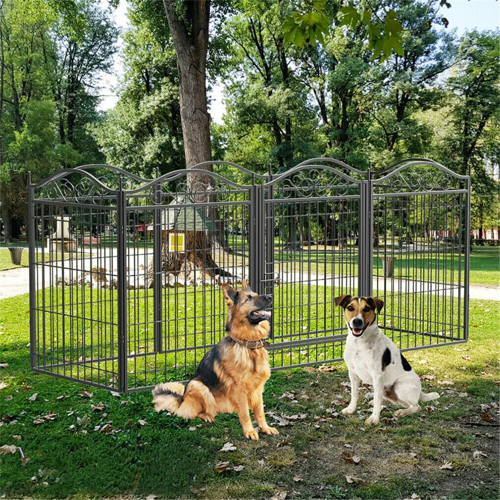 Heavy Duty Dog Playpen 8 Panels Pet Animal Dog Kennel Pen Fence Enclosure Cage