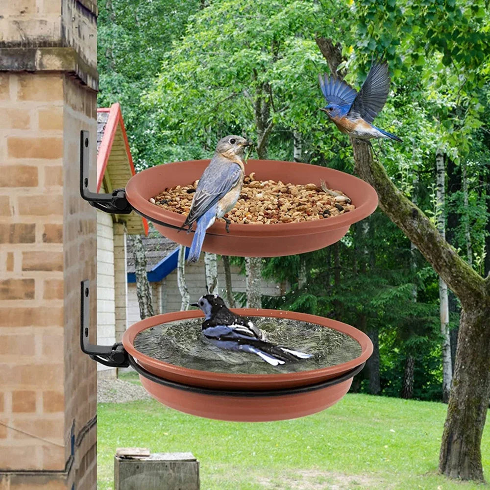 Tree Mounted Bird Tray for Feeder Birds Bath Bowl