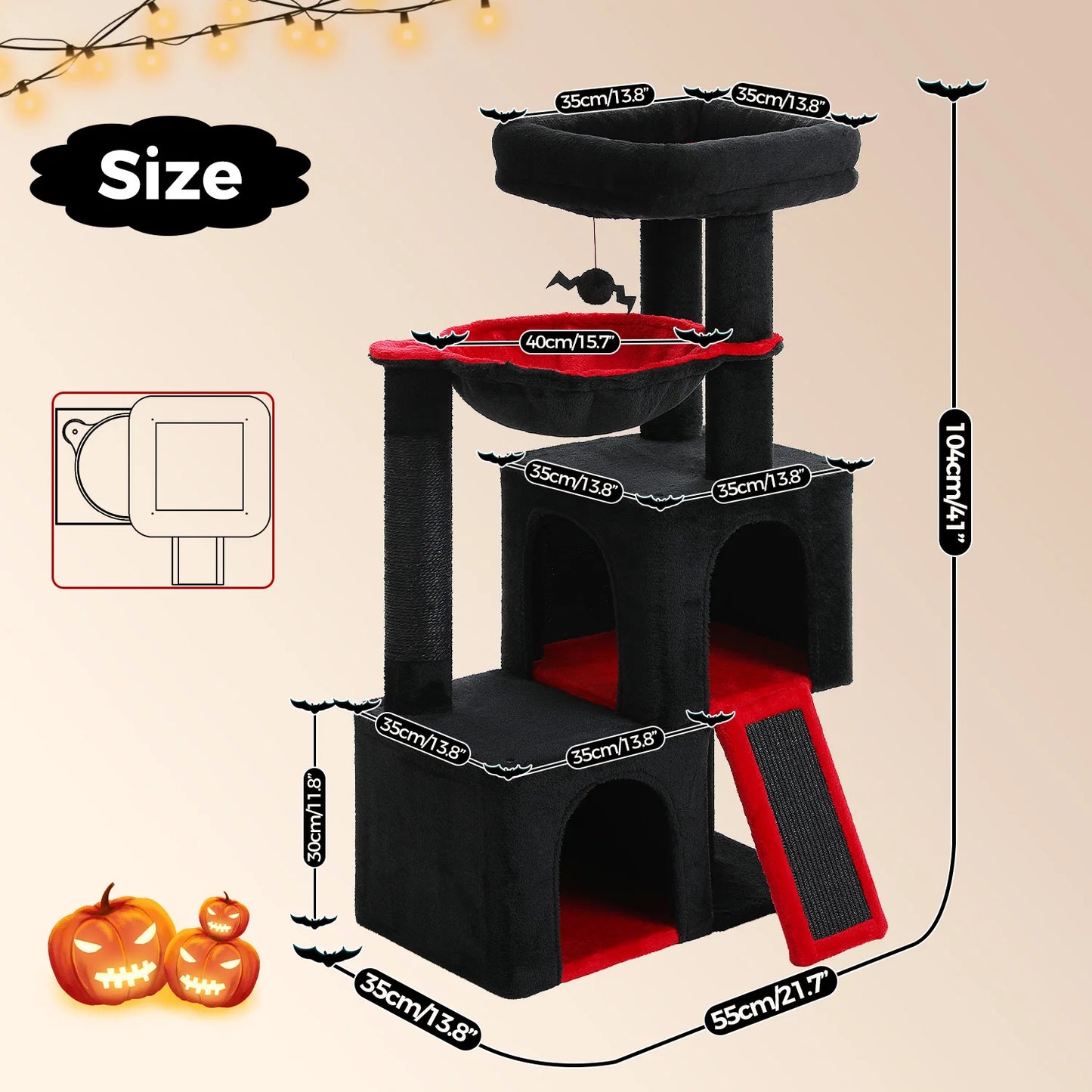 Large Cat Tree, Multi-Level Cat Tower
