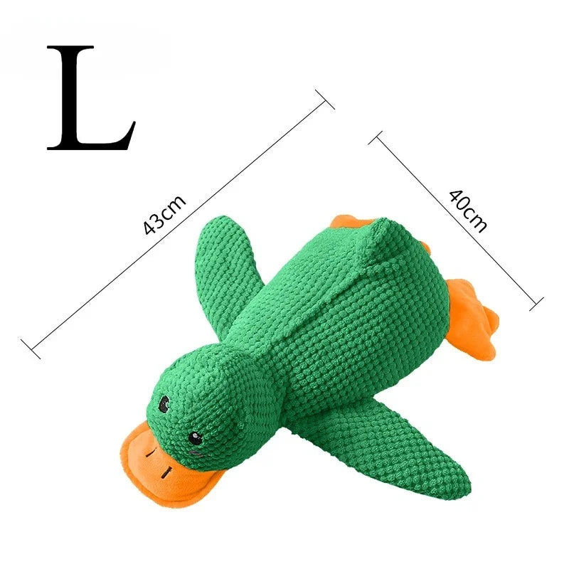 Plush Companion Sleeping Duck Dog Toys for Small Large Dogs Bite Resistant