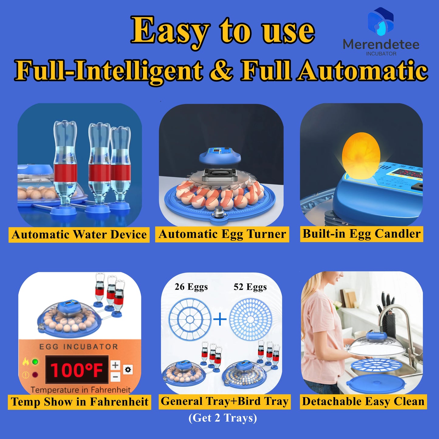 26-52 Eggs Automatic IncubatorUpgrade Automatic Water Adding hatching eggs