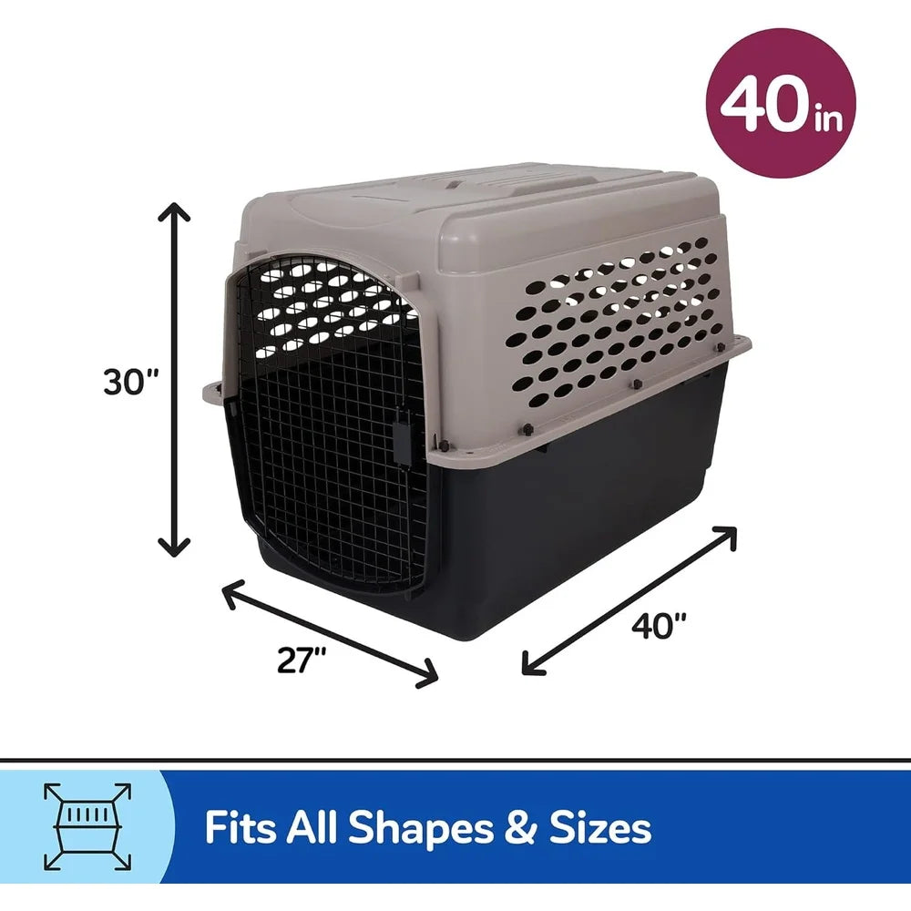 Large Dog Crate Plastic Carrier Heavy Duty Airline Approved Safe Secure