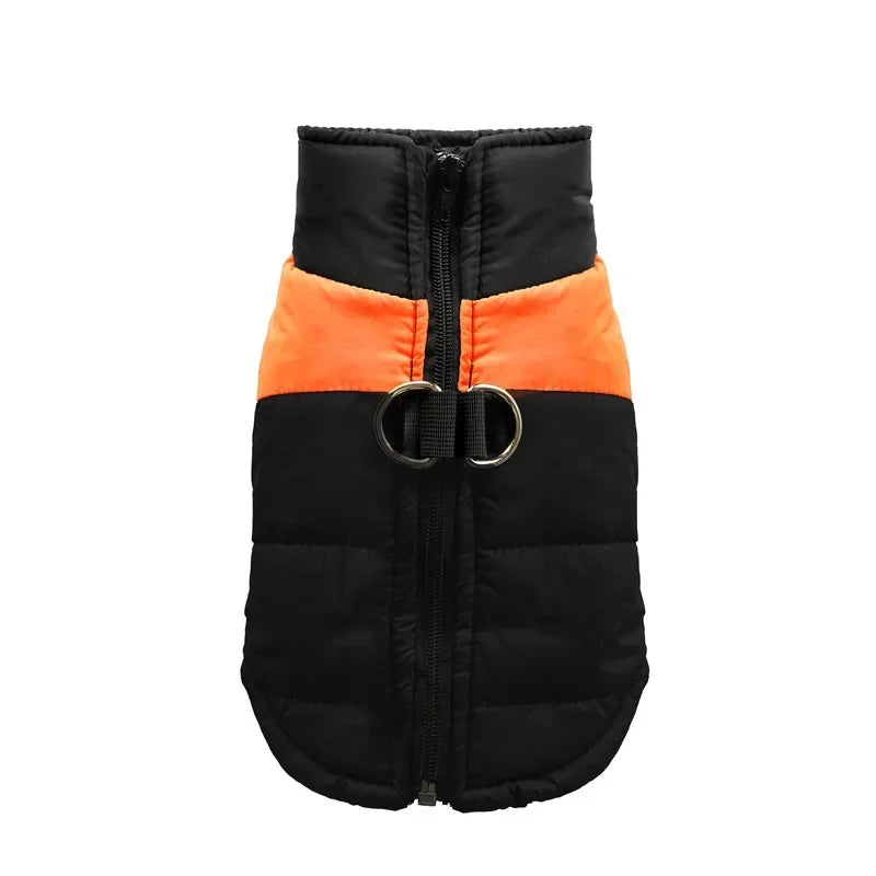 Waterproof Warm Dog Clothes Pet Coat Winter Vest Padded Zipper Jacket