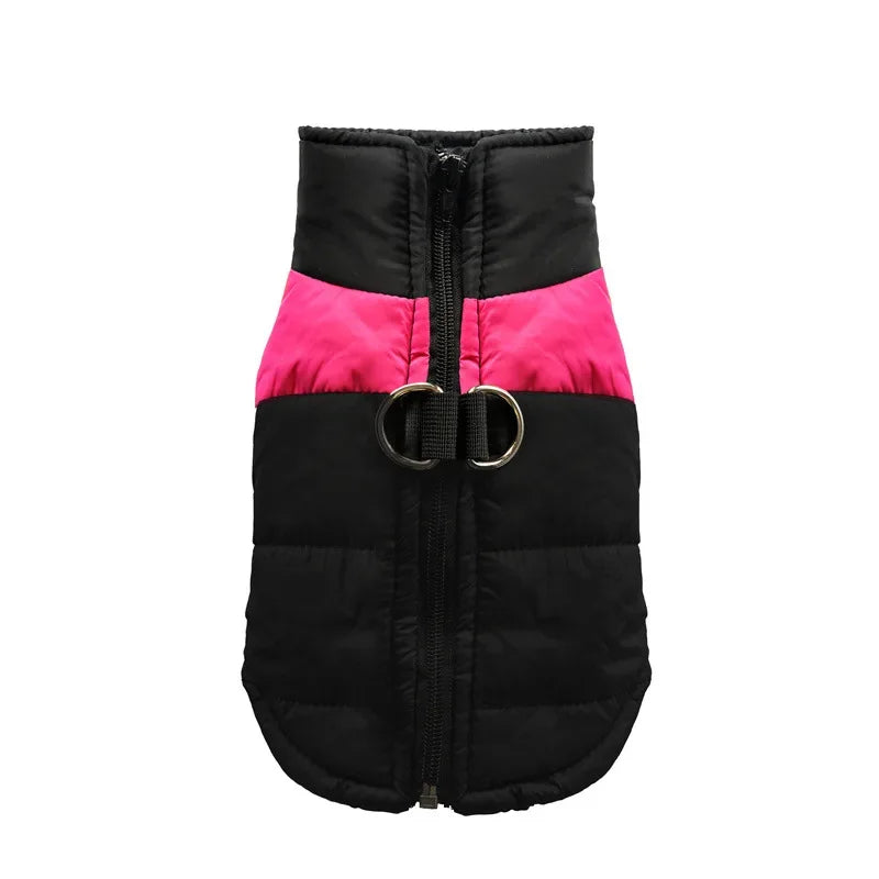 Waterproof Warm Dog Clothes Pet Coat Winter Vest Padded Zipper Jacket
