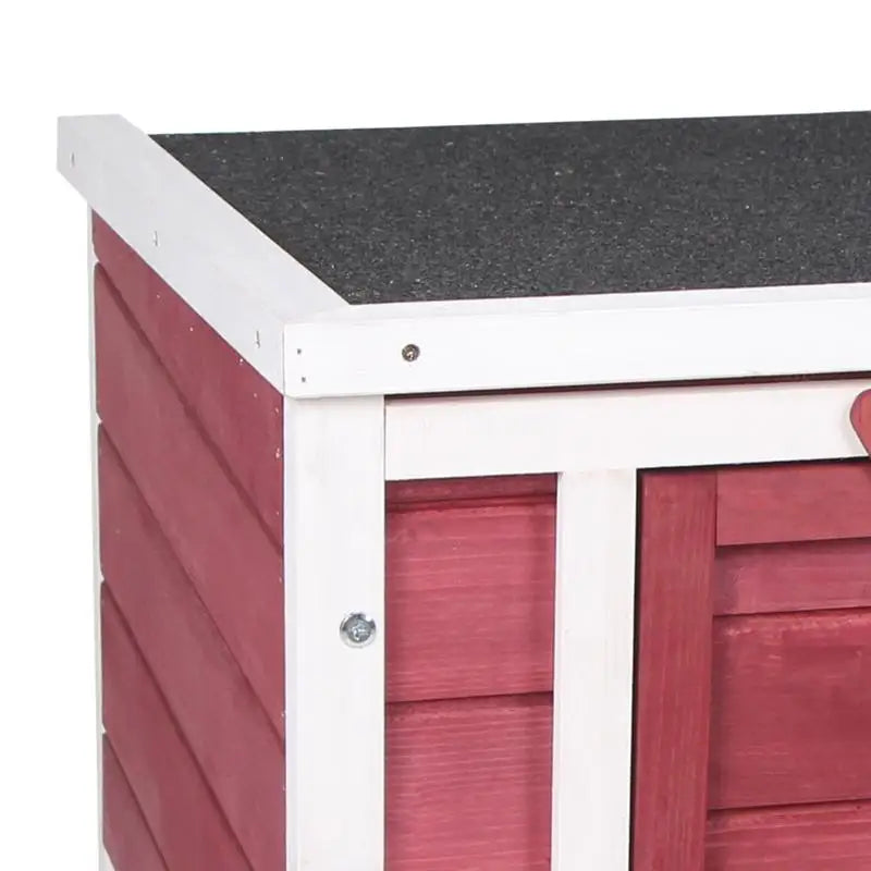 Small Wooden Rabbit Hutch for Bunnies, Guinea Pigs, Ducks, and Dogs with Openable Waterproof Roof