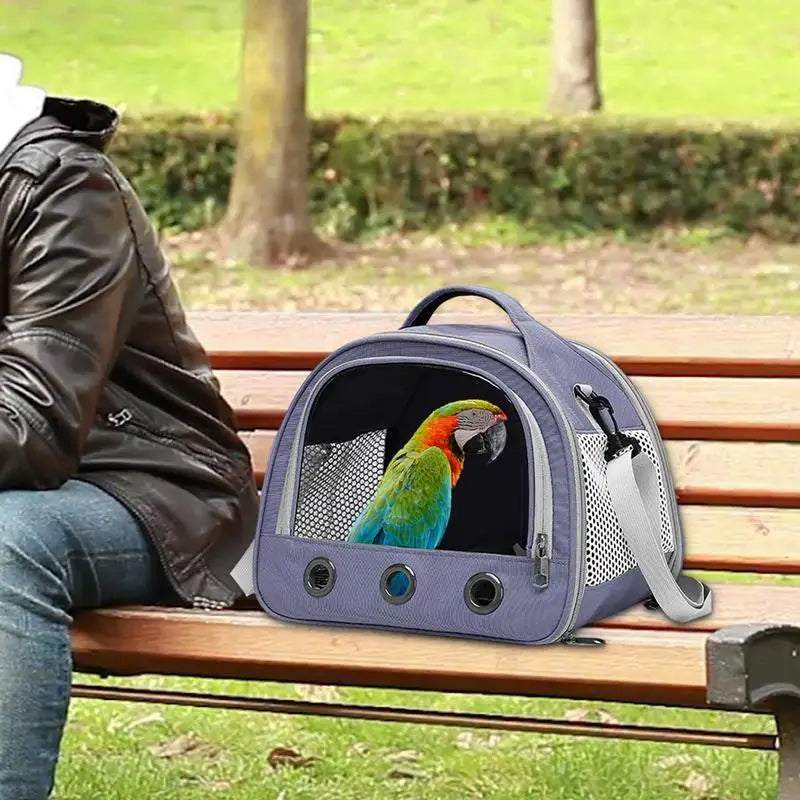 Travel Carrier Bag Foldable & Handheld Breathable For Parrot Hamster Pigeon