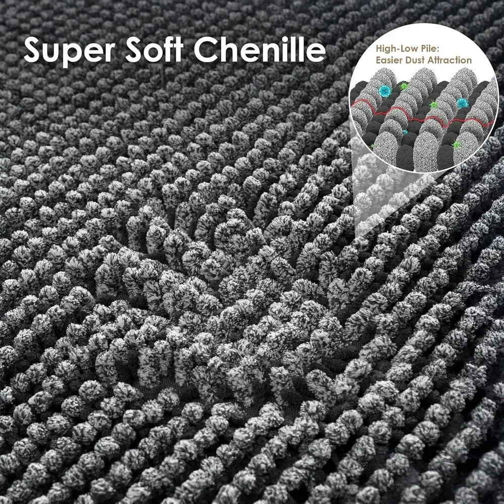 Super Absorbent Dog Door Mat or Muddy Paws 60x36 Inch Indoor,Doormat Outside Entrance, Quick Dry Chenille Washable Dog Mat