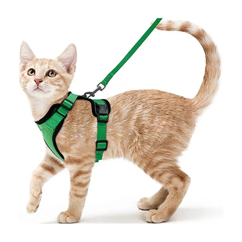 Cat Harness and Leash for Walking, Escape Proof Soft Adjustable Vest Harnesses for Cats