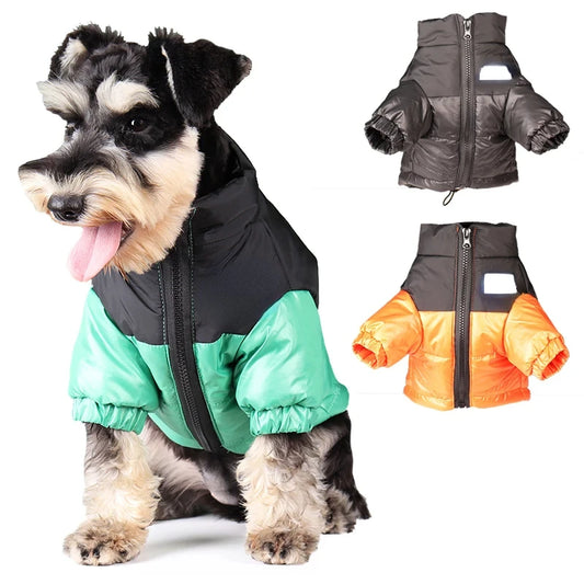 Large Winter Pet Dog Clothes Warm Windproof Jacket Small Medium Dog Reflective Coat