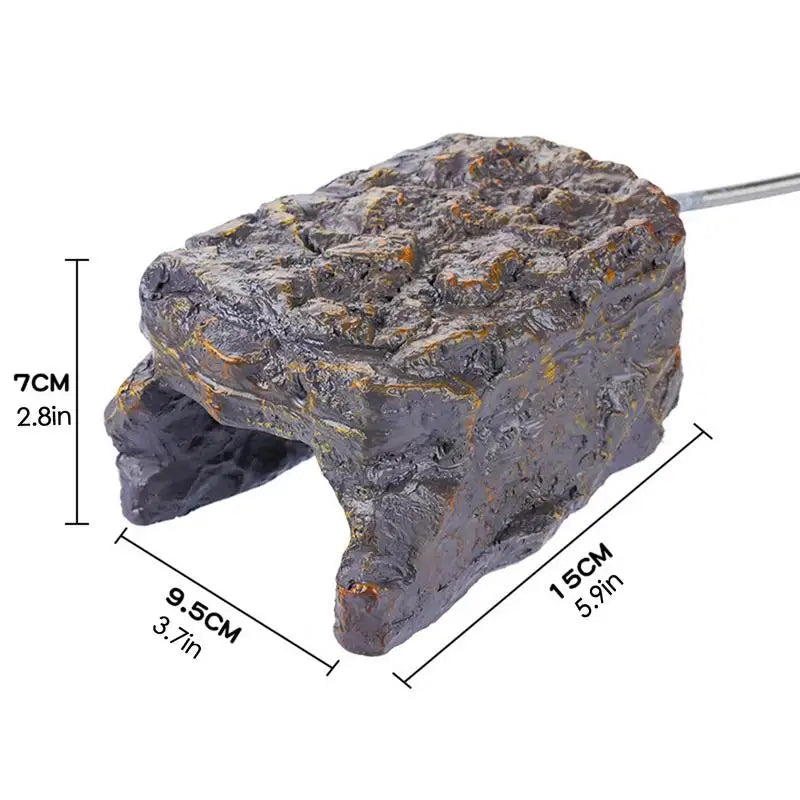 Reptile Heat Cave Resin With Heated Basking Stage Tank