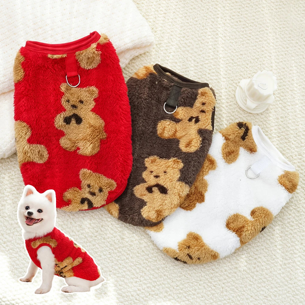 Warm Flannel Clothes Winter Dog Cat Coat Pet Clothes