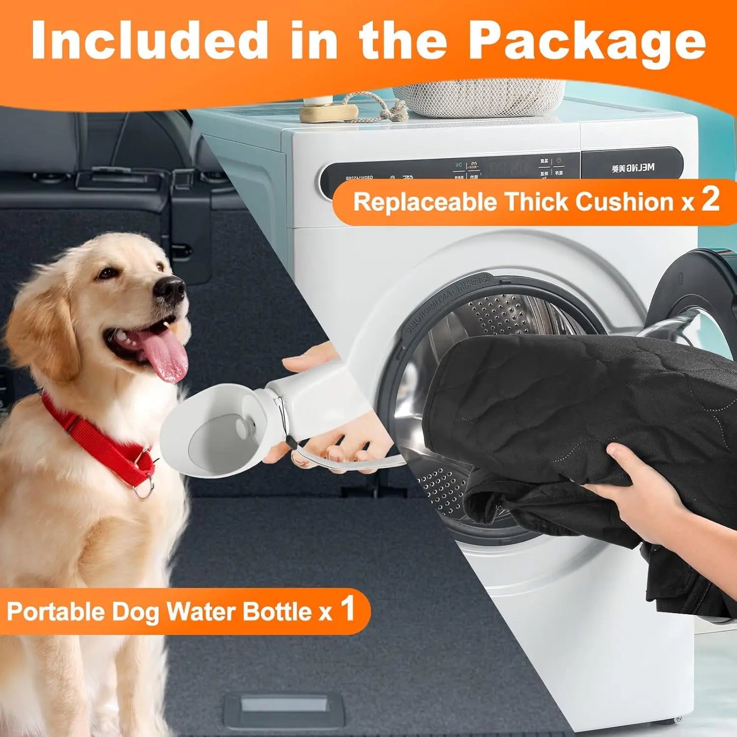 Foldable Dog Car Seat Hammock Seat Protector