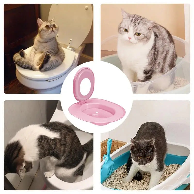 Cat Toilet Trainer Sand Box Cat Trainer Reusable Urinal Seat Potty