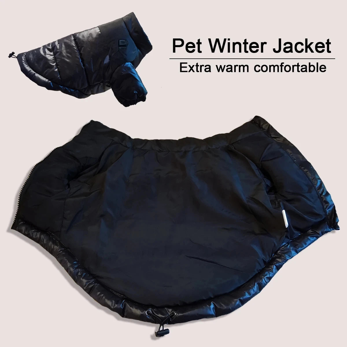 Large Winter Pet Dog Clothes Warm Windproof Jacket Small Medium Dog Reflective Coat