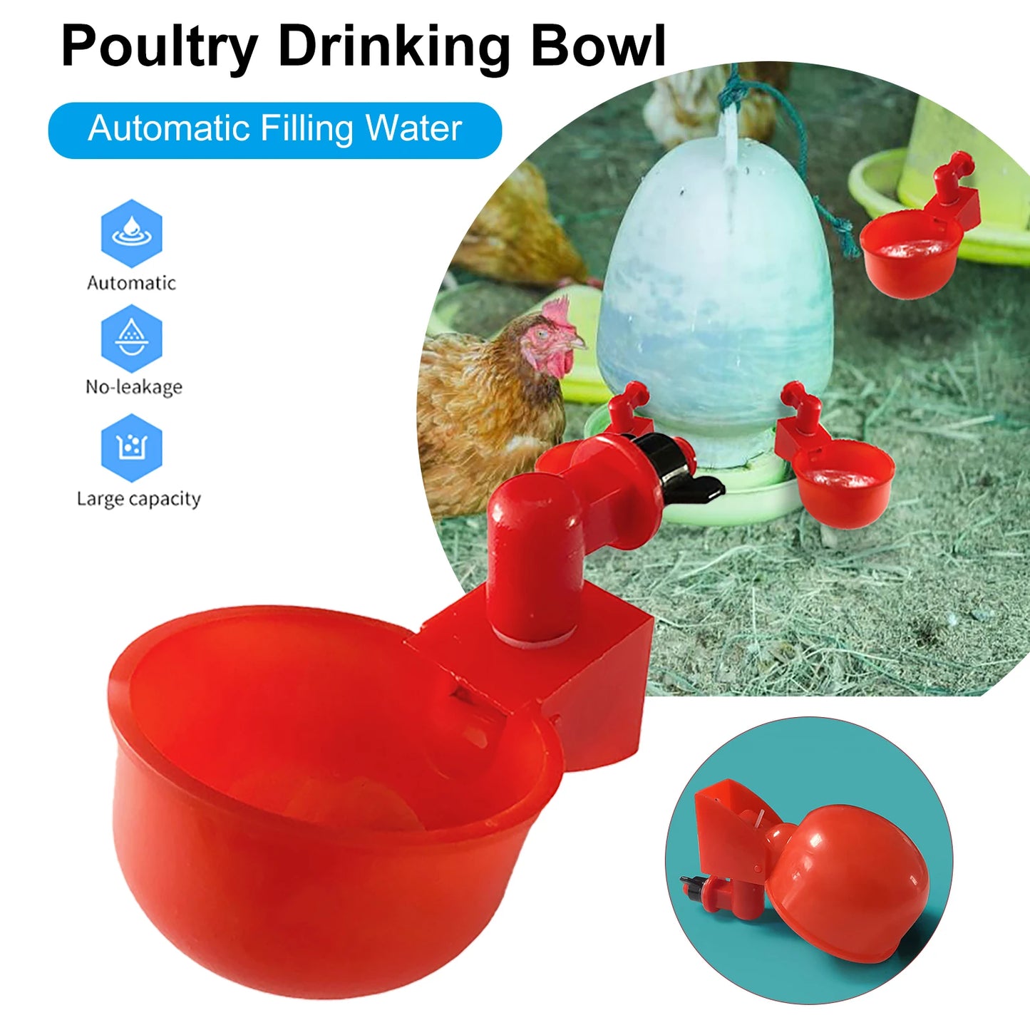 36-1PCS  Drinking Cup Automatic Feeder Poultry
