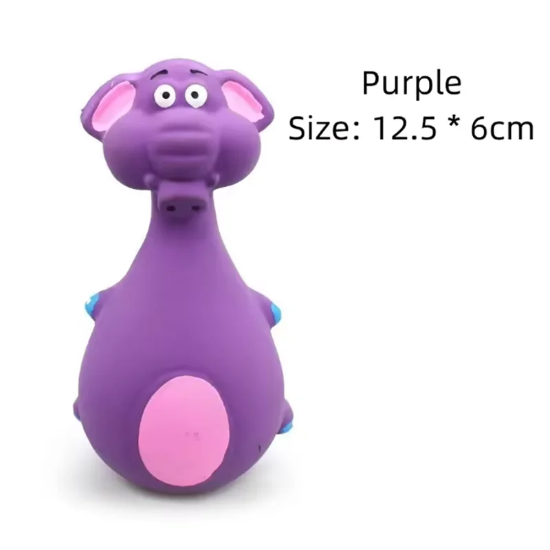 1 Piece Fat Bellied Cartoon Fun Bite Resistant Latex Sound Dog Toy