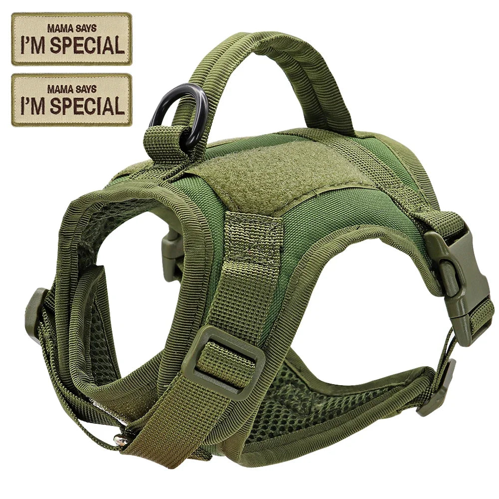 Nylon Cat Harness Vest with 2 Sticker Military Tactical Cats Harness With Handle Cats Small Dogs