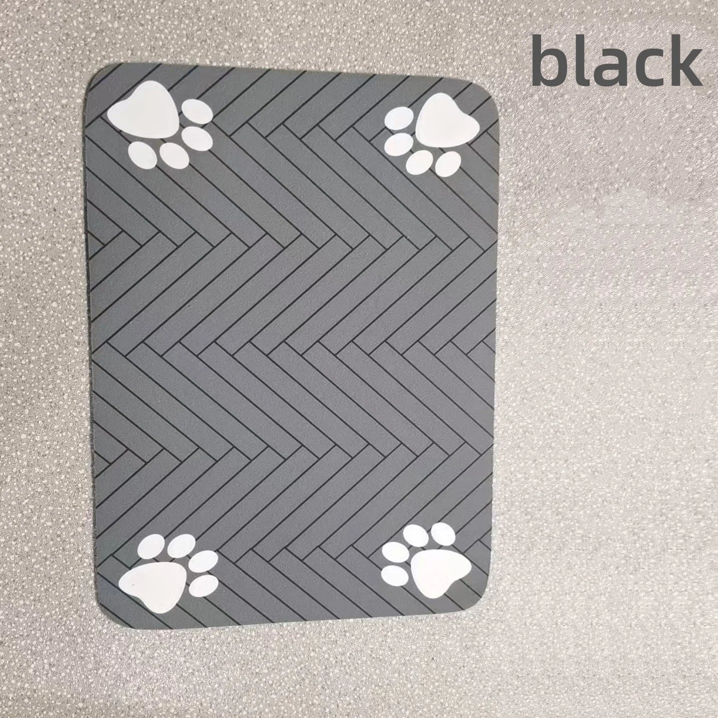 Pet Feeding Mat, Waterproof Placemat for Dog & Cat Food & Water Bowls, Quick-Dry Rubber Backing