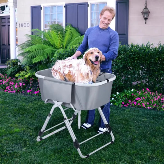 Elevated Dog Bath Tubs for Bath Shower Grooming ,Foldable