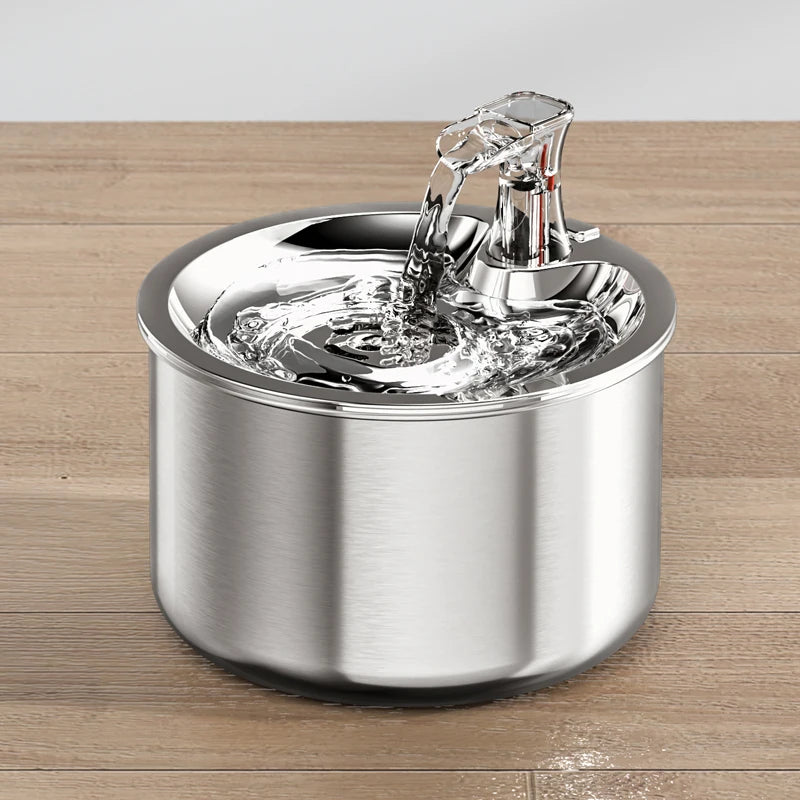 Automatic cat water fountain with optional sensor and heater