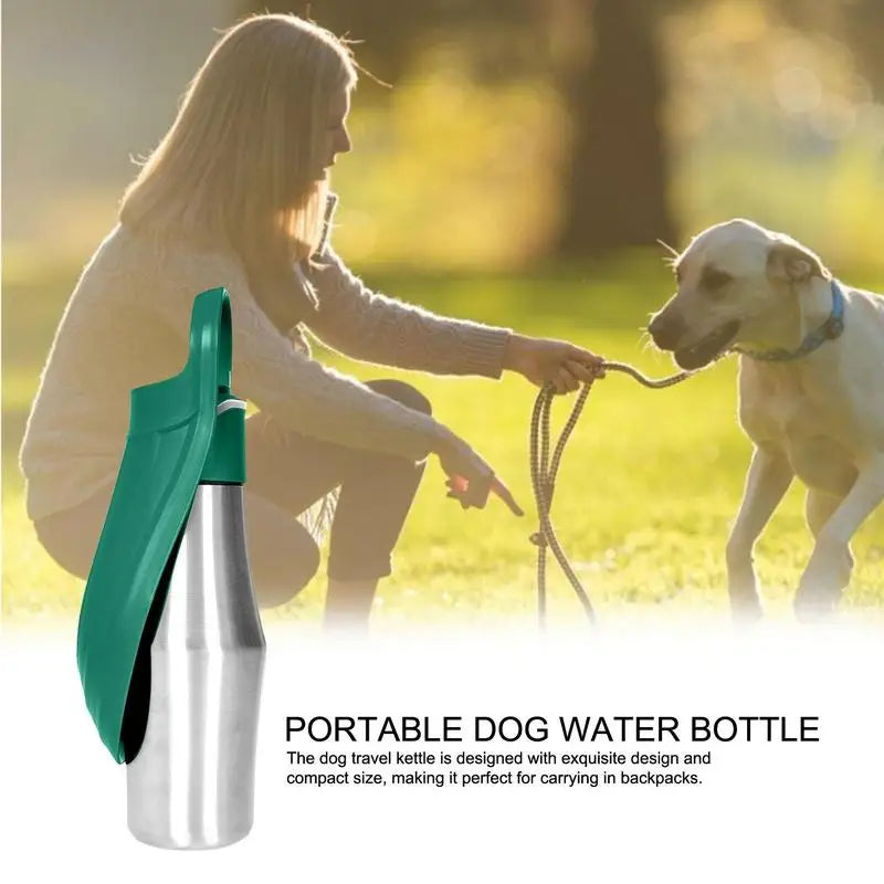 Stainless Steel  2 In 1 Dog Water Bowl For Travel Outings
