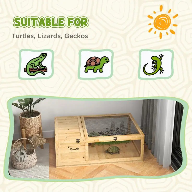 Habitat Enclosure Reptile Cage for Tortoises, Lizards, and Geckos
