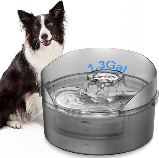 Large Automatic Dog Water Bowl with Splatter Guard