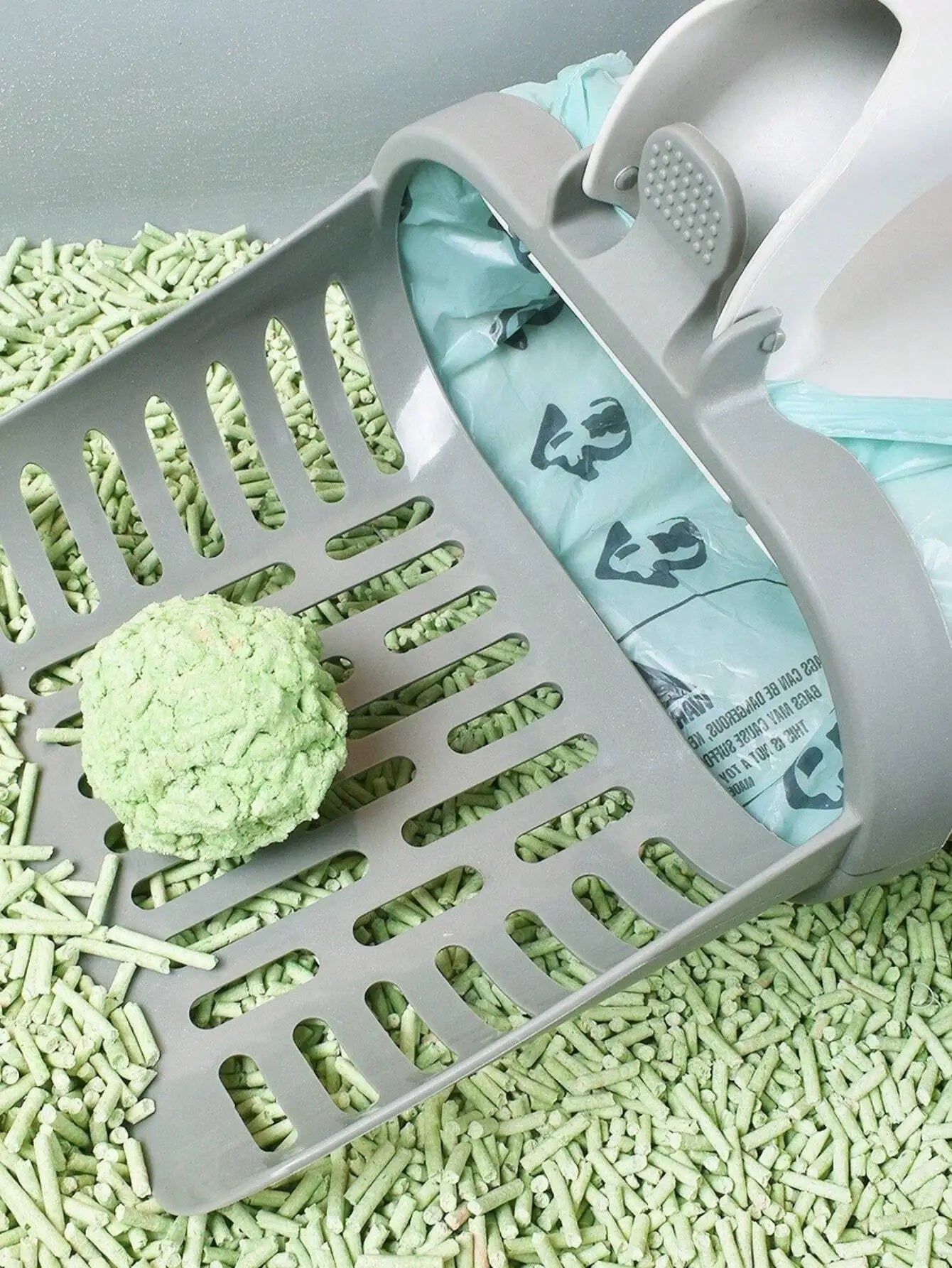 All-In-One Cat Litter Box Kit: Shovel, Bin, Bags