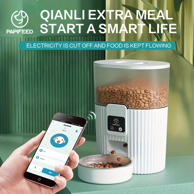 automatic  fixed feeding machine wifi remote smart  pet food dispenser