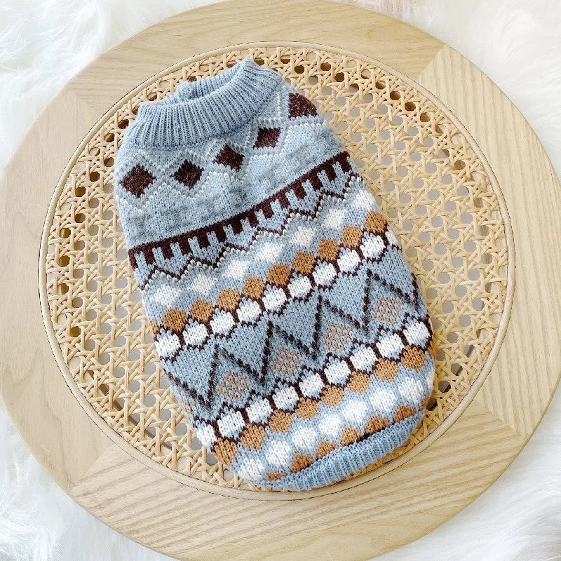 Knitted Sweater Warm Coat for Small Dog Outfit Jacket Pet Clothing Winter