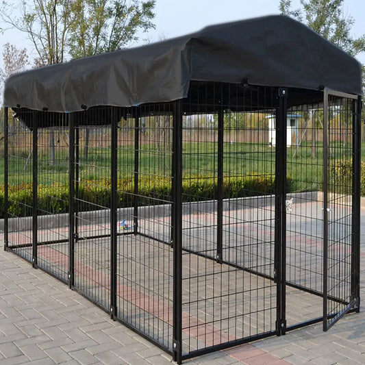 Oversized Large Dog Kennel Outdoor with Anti-UV Waterproof Cover