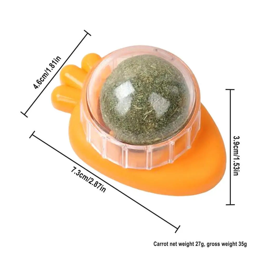 Catnip Wall Ball Catnip Wall Spin Ball Edible Cat Catnip Toys Promotes Digestion Catnip Rollerbal