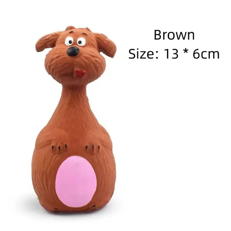 1 Piece Fat Bellied Cartoon Fun Bite Resistant Latex Sound Dog Toy