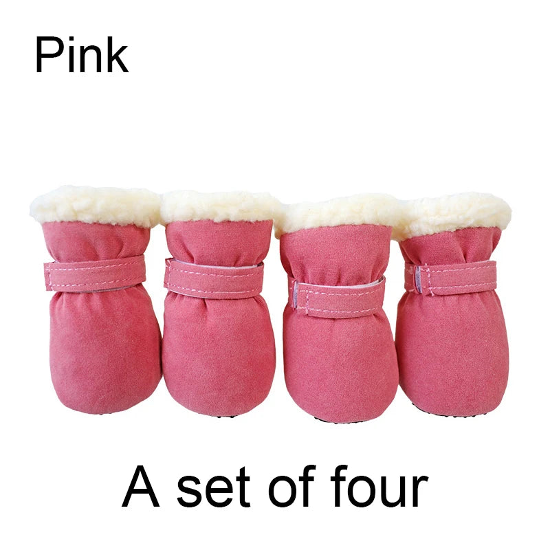 4Pcs Winter Waterproof Warm Pet Accessories Dog Socks Bootie Pet Dog Shoes