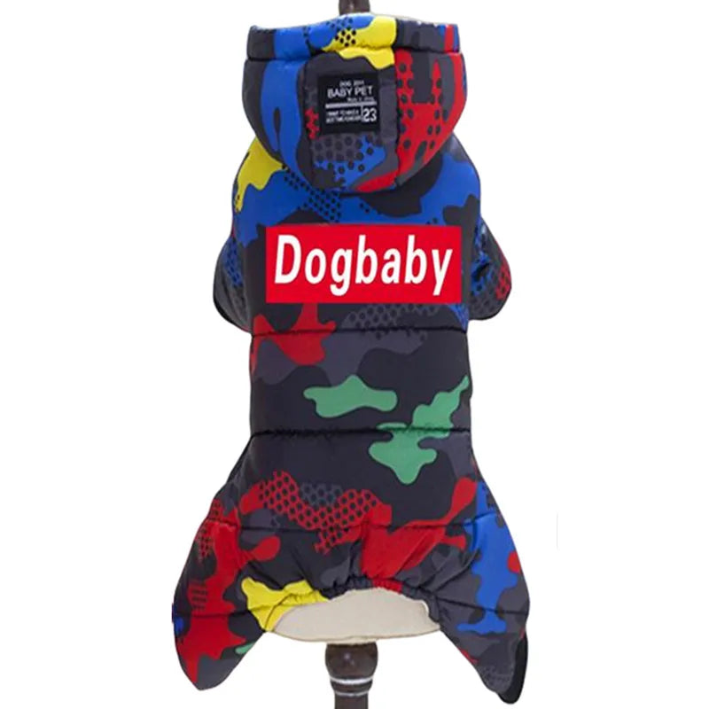 Thicken Warm Dog Jumpsuit Winter Pet Dogs Clothes  Coat Waterproof Hoodie