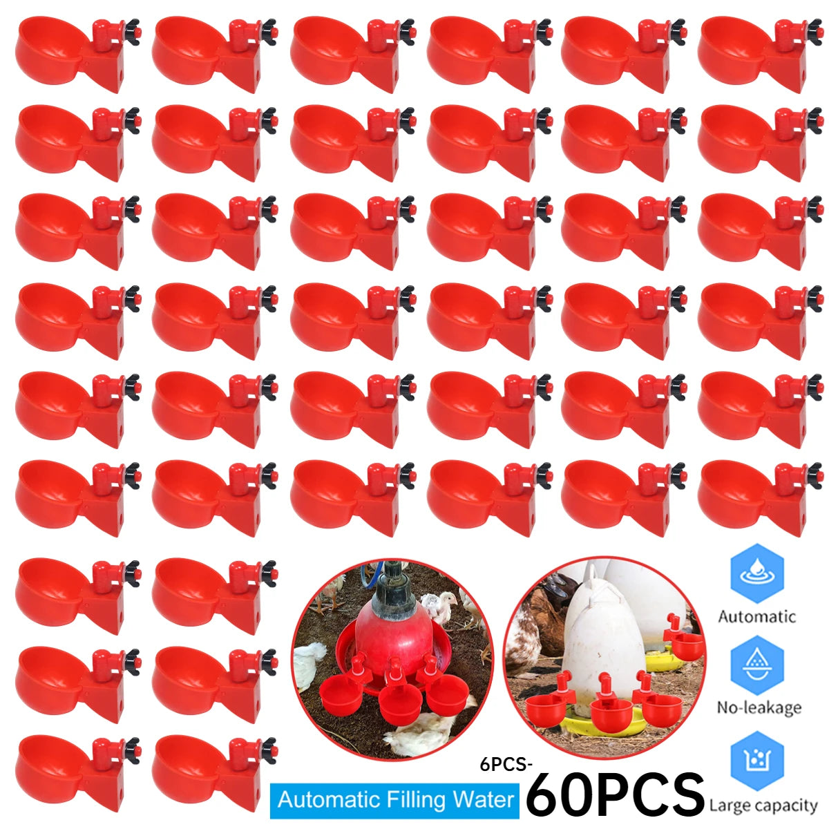 36-1PCS  Drinking Cup Automatic Feeder Poultry