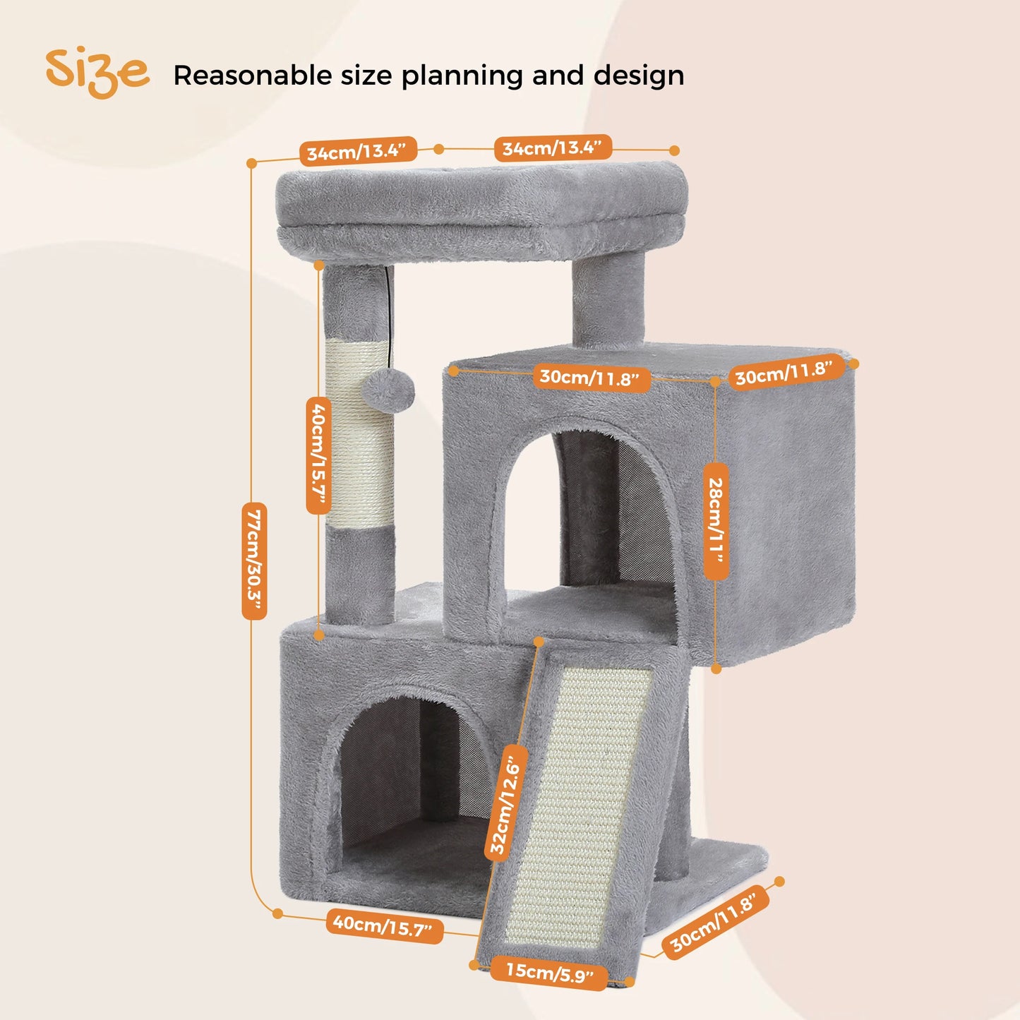 Large Cat Tree, Multi-Level Cat Tower