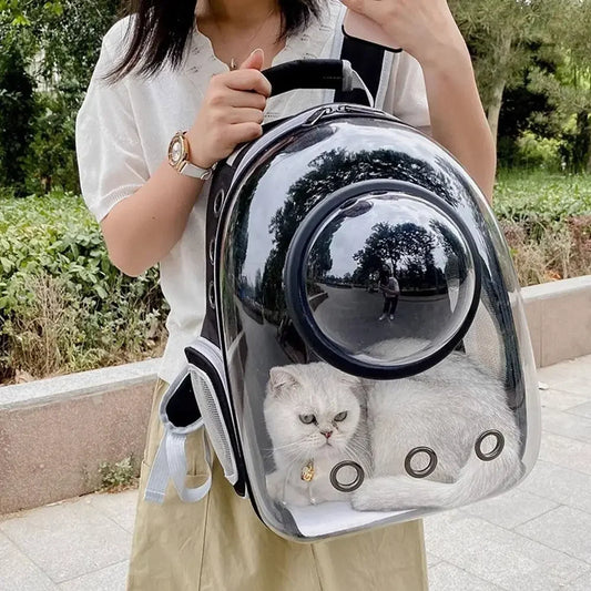 Clear Dome Space Capsule Pet Carrying Bag Breathable Cat Backpack
