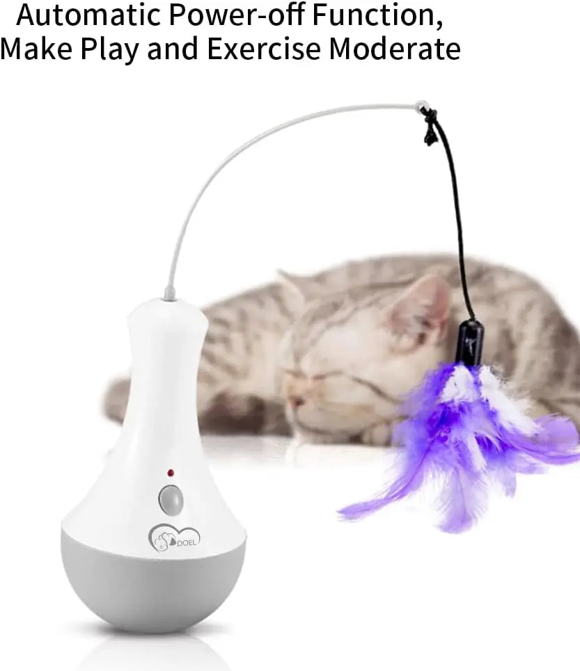 Funny Feather Kitten Teaser Indoor Play Automatic Toy Gift Cat Feather Toy