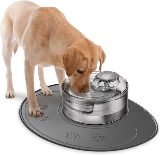 Waterproof Silicone Dog Food Mat Dishwasher Safe Pet Feeding Mat,(28" x 21.26")
