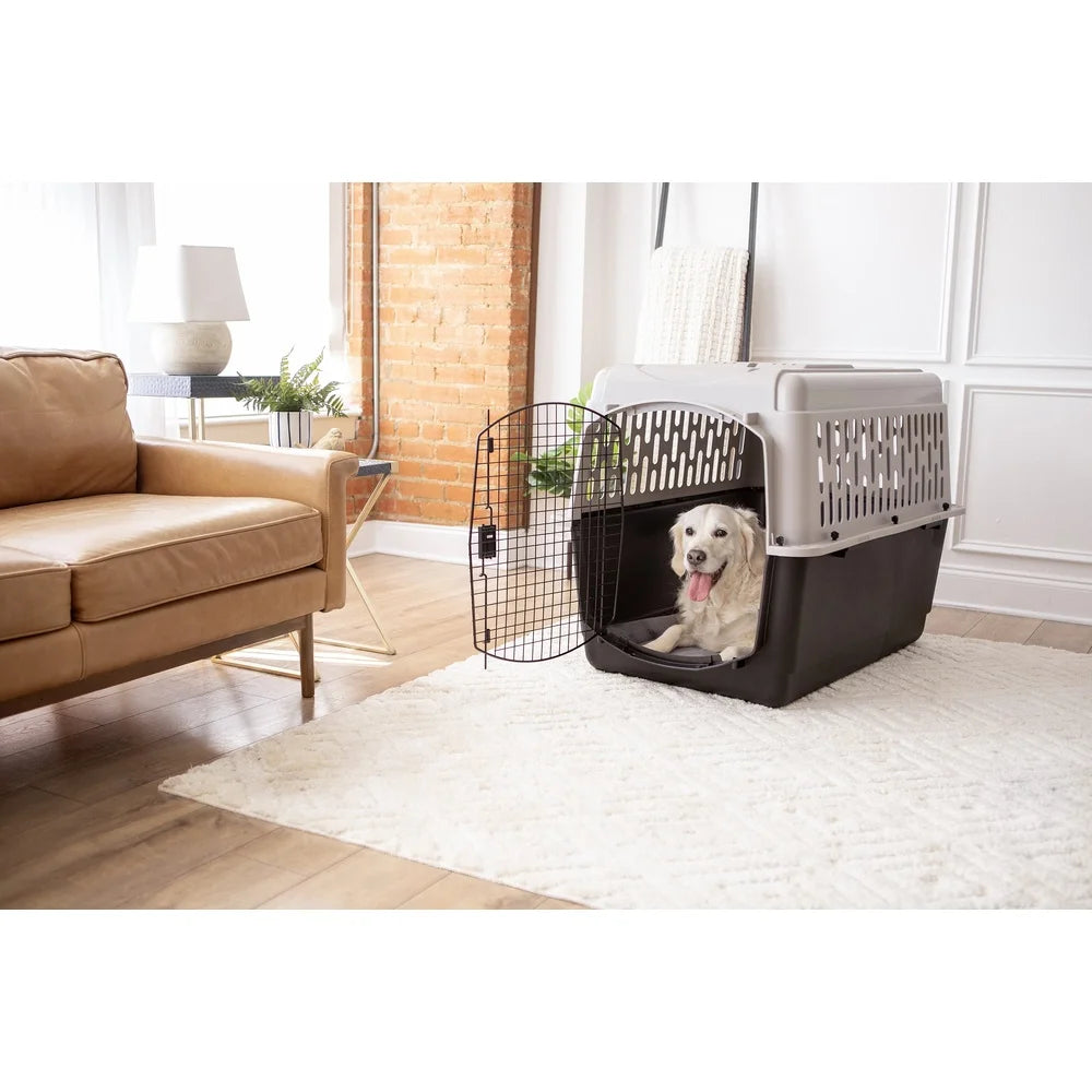 Large Dog Crate Plastic Carrier Heavy Duty Airline Approved Safe Secure