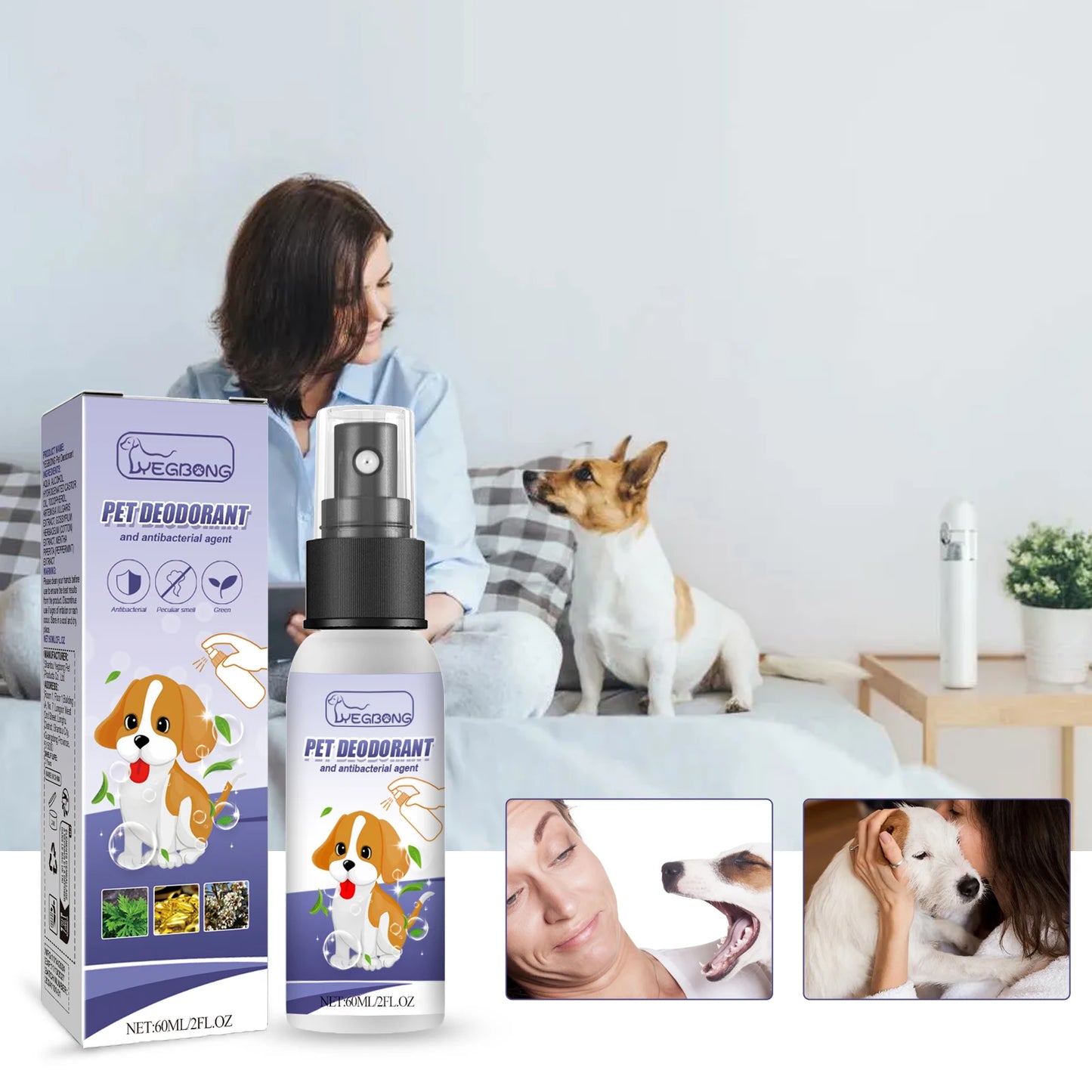 Pet Deodorizing Spray Remove Odor Dogs Cats Urine Body Odor Feces Odor Removal Air Freshening