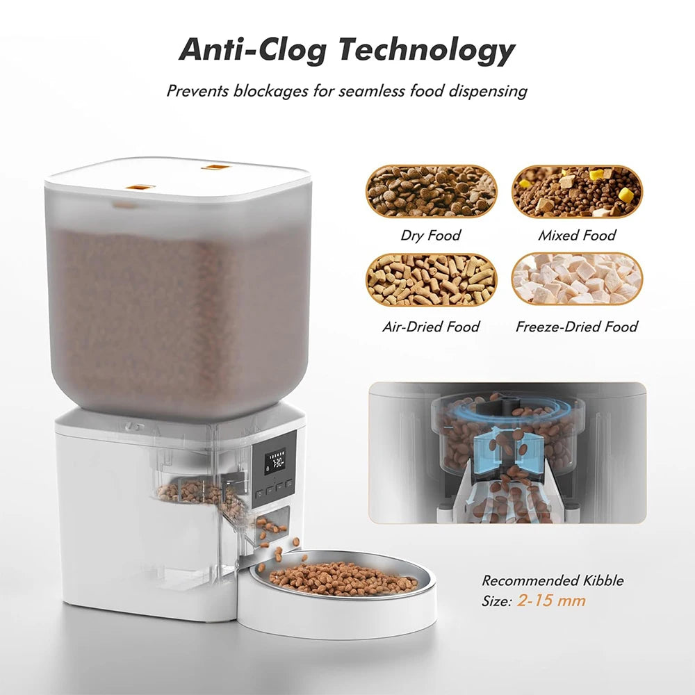 Automatic Cat Dog Feeders with Key Control