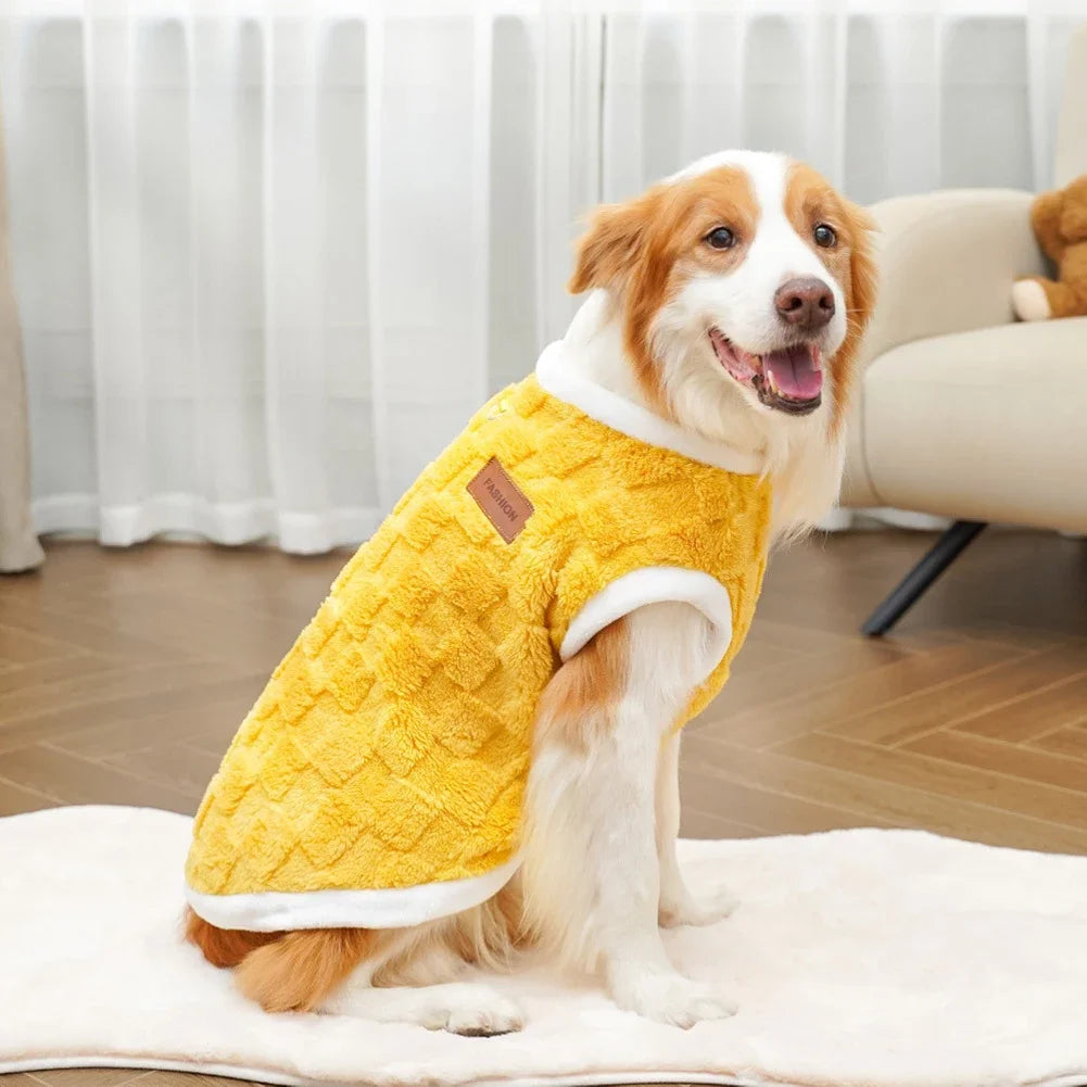 Flannel Dogs Clothes Winter Warm Sweater Pet Clothing Coats Sweatshirt Pets Puppy Pullover Vest