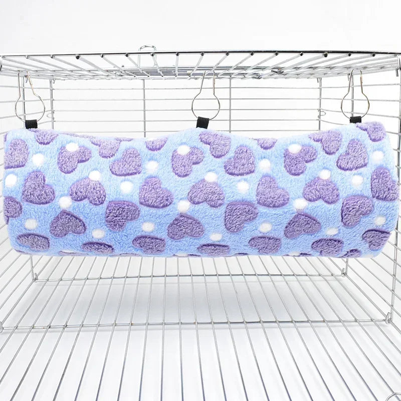 Bed for Small Animal Ferret Squirrel Swing Nest Plush Tunnel Guinea Pig Accessories