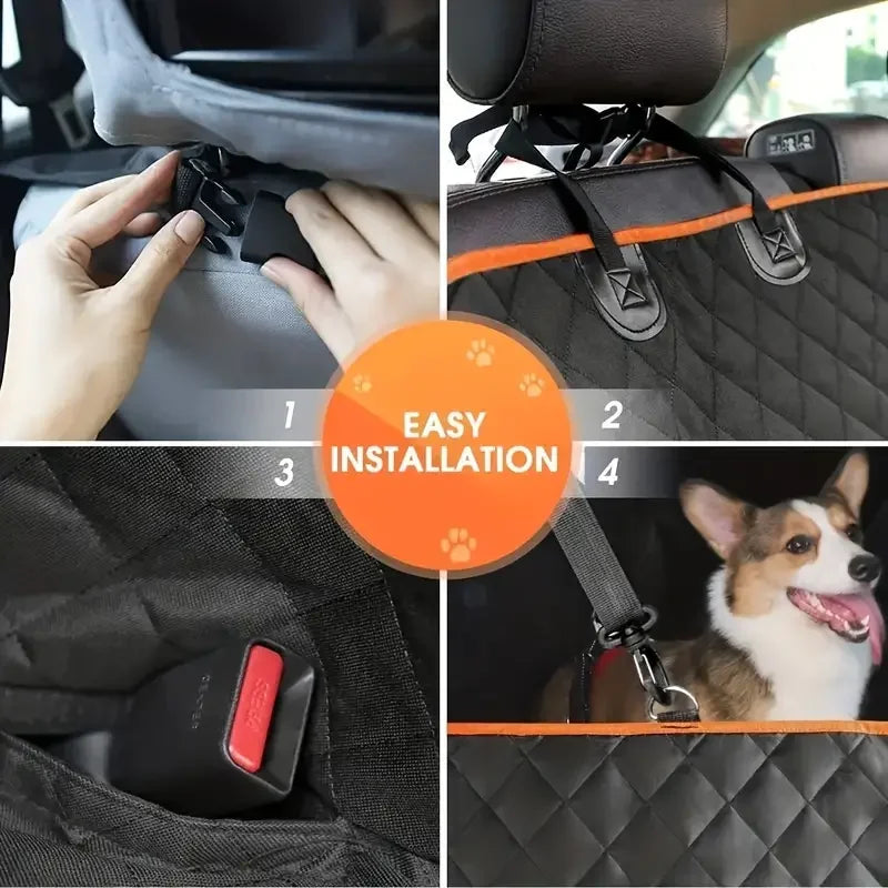 Dog Car Seat Cover for Pets 100% Waterproof Seat Cover Hammock Scratch Proof Nonslip