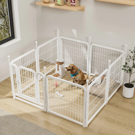 Dog Playpen 8 Panels 24" Height Heavy Duty Dog Fence