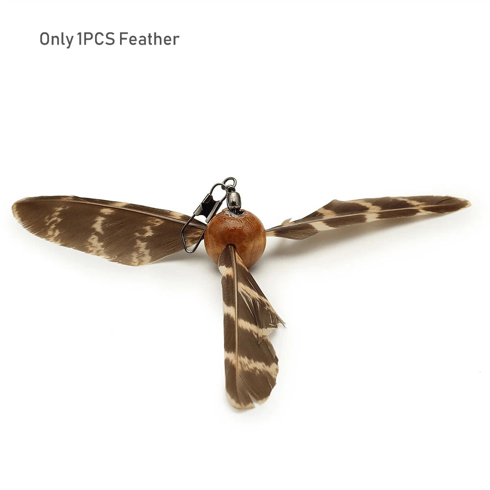 Feather Cat Toy Pet Toy Funny Cat Stick Rotating
